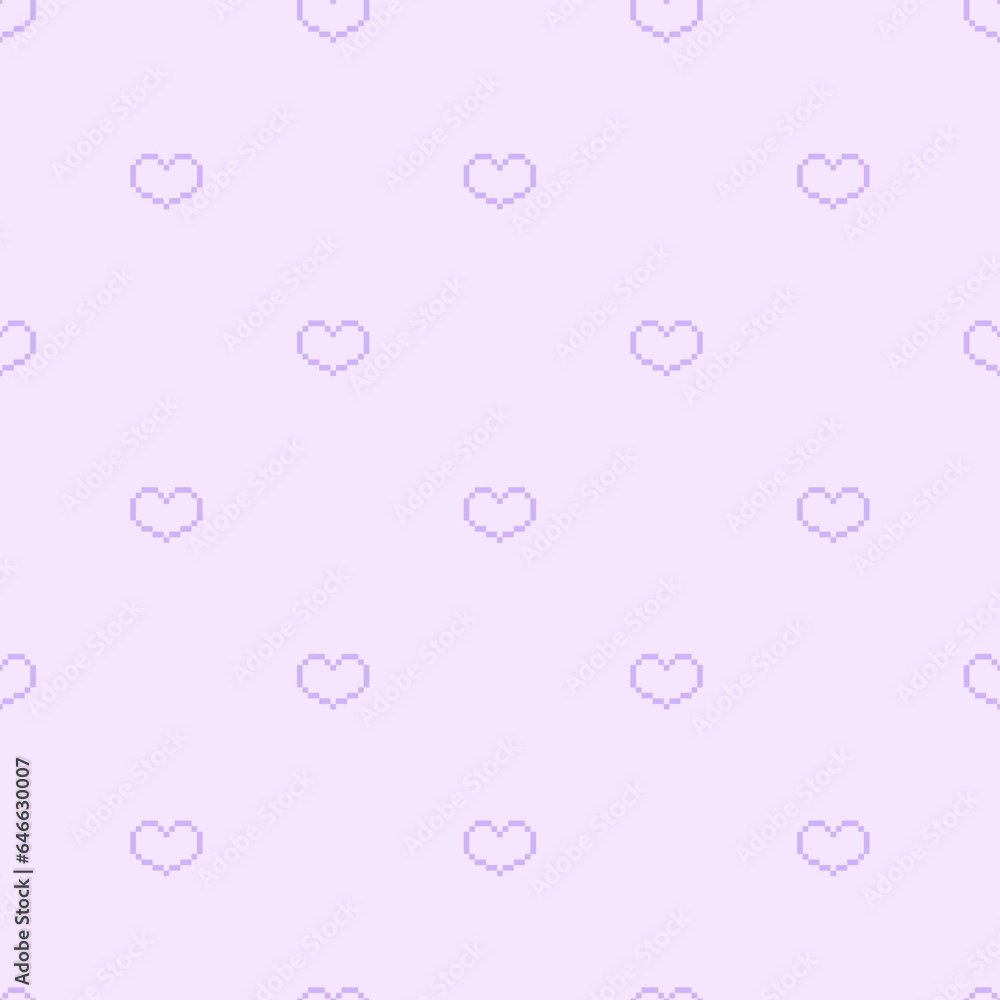 Mini purple pastel pixel heart v2