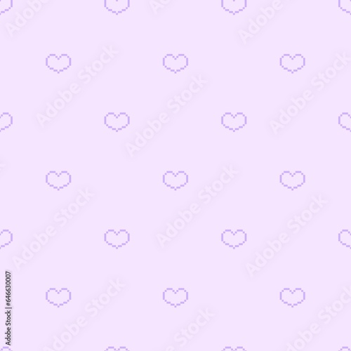 Mini purple pastel pixel heart v2