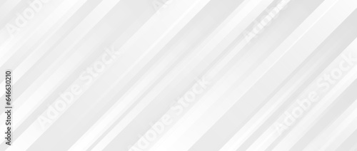 Diagonal grey gradient lines background. Abstract gray and white stripes wallpaper. Universal tech backdrop. Soft smooth silver tempter for banner, flyer, brochure, presentation. Vector illustration