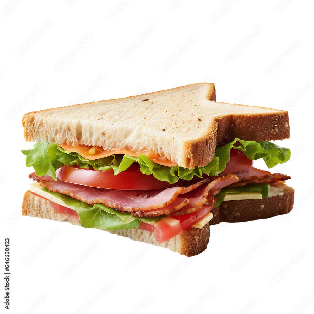sandwich with ham and vegetables sandwich with ham and vegetables
