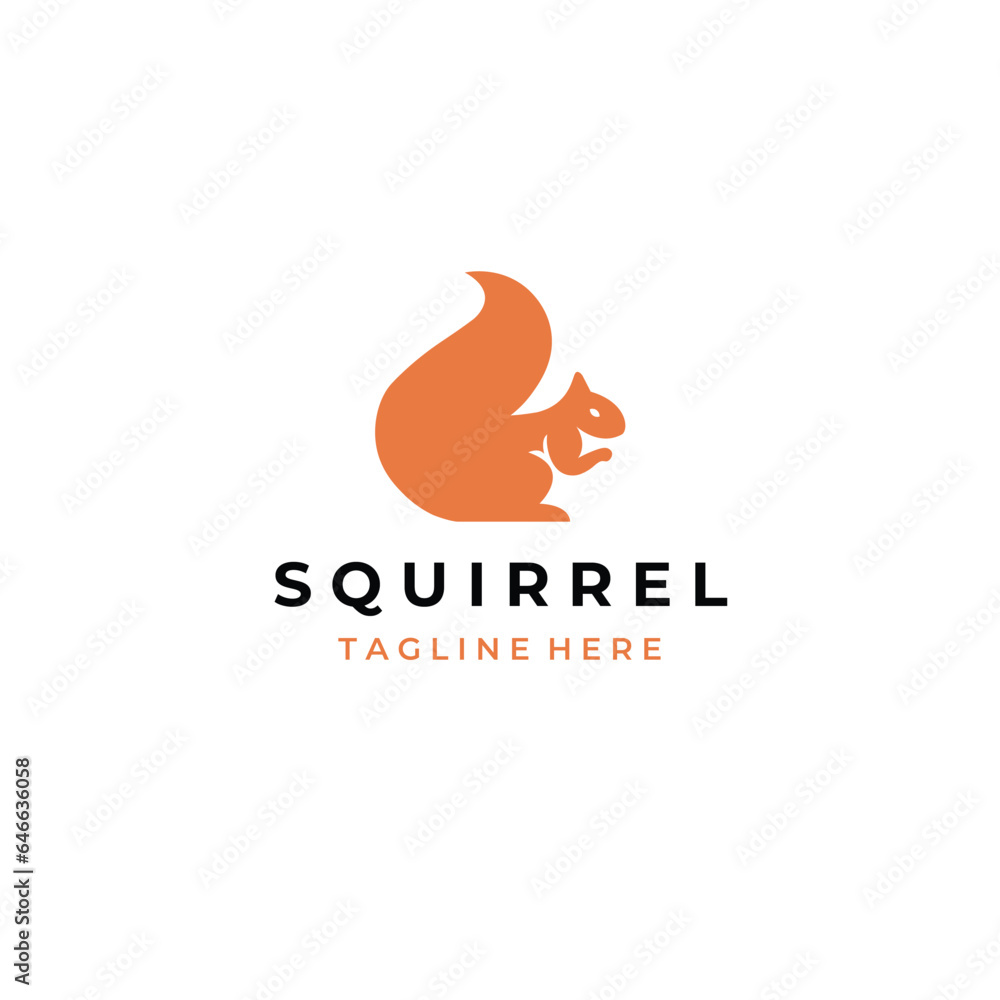 Squirrel logo illustration Squirrel logo illustration