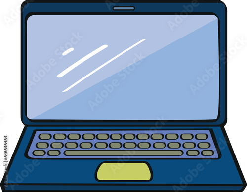 Cartoon notebook blue