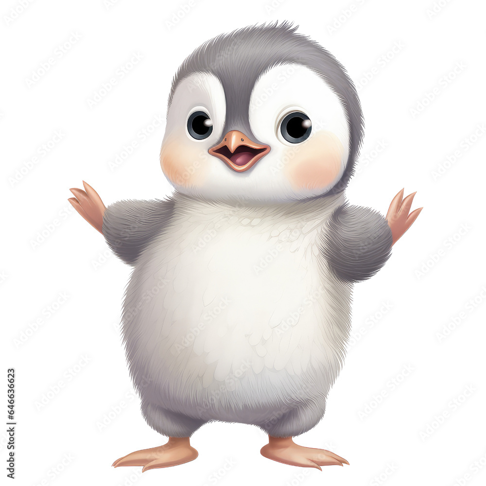 Cute Penguin cartoon style