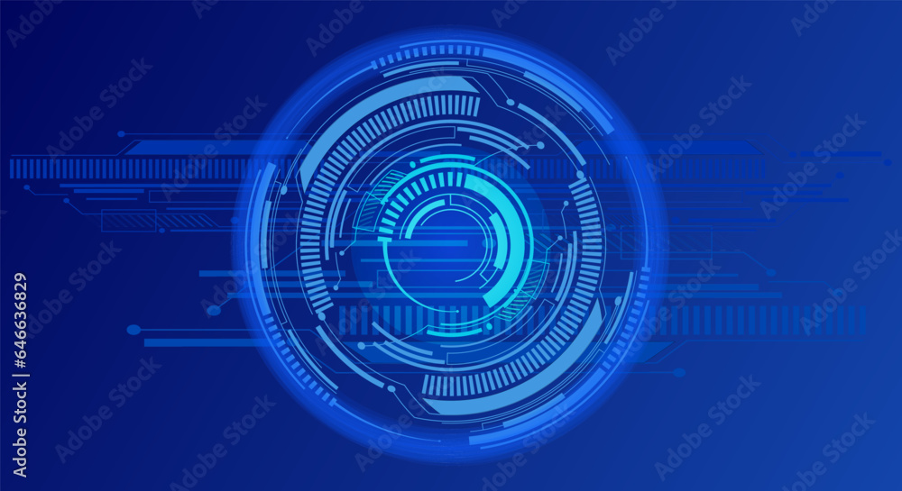 Obraz premium Futuristic Abstract Blue Background Wallpaper