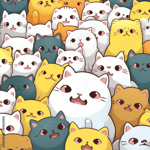 Cat cartoon background