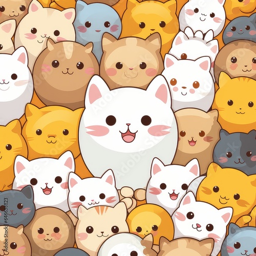 Cat cartoon background