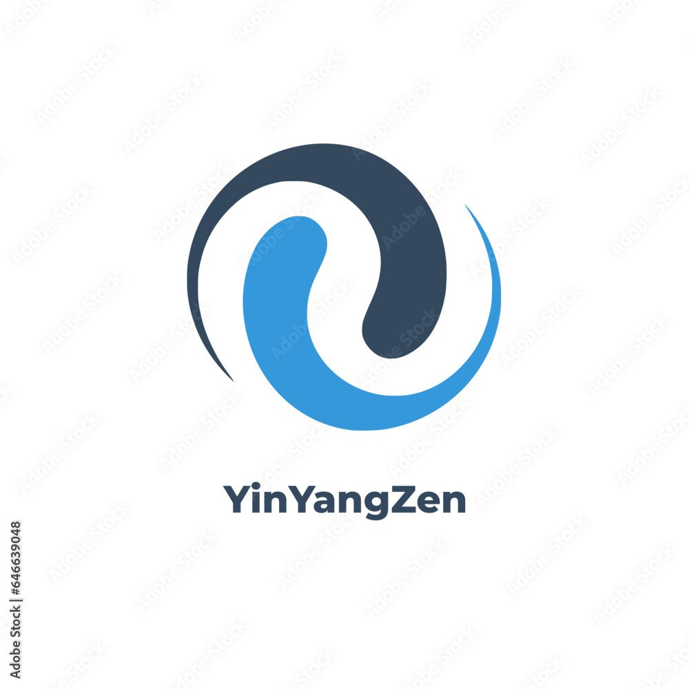 YinYangZen - Embodies a yin and yang logo design template, presenting an abstract circle icon with vector illustration. YinYangZen - Embodies a yin and yang logo design template, presenting an abstract circle icon with vector illustration.