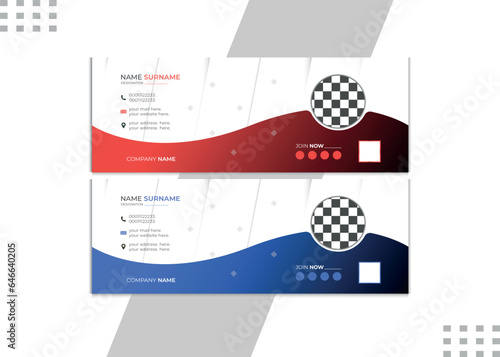 Business Email Signature Design Template Email Signature Design Template Business Email Signature Design Template Modern and minimalist or email footer template. Blue bundle email signature design.	
