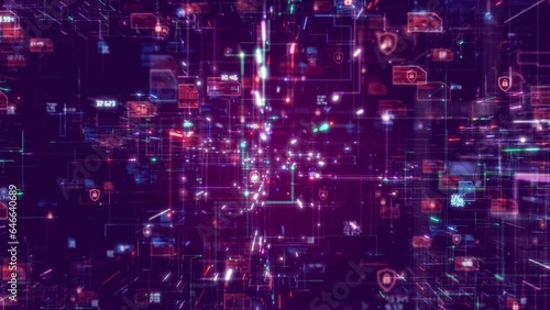 Wallpaper Mural Navigating Data Privacy in Cloud Computing, animation render Torontodigital.ca