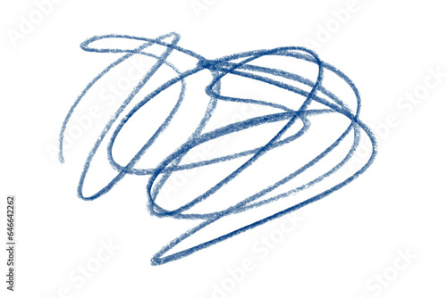 blue pencil strokes isolated on transparent background