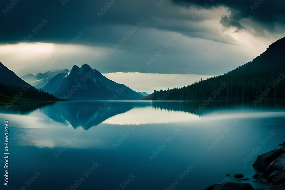 lake in the mountains