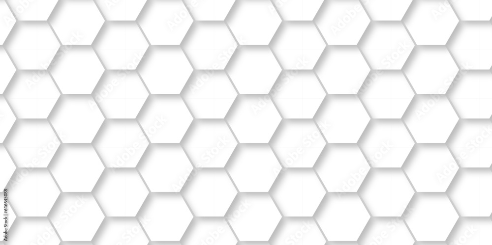 Seamless pattern with hexagons White Hexagonal Background. Computer digital drawing, background with hexagons, abstract background. 3D Futuristic abstract honeycomb mosaic white background. geometric. Seamless pattern with hexagons White Hexagonal Background. Computer digital drawing, background with hexagons, abstract background. 3D Futuristic abstract honeycomb mosaic white background. geometric.