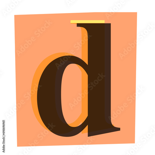 Ransom note Cutout Letter D
