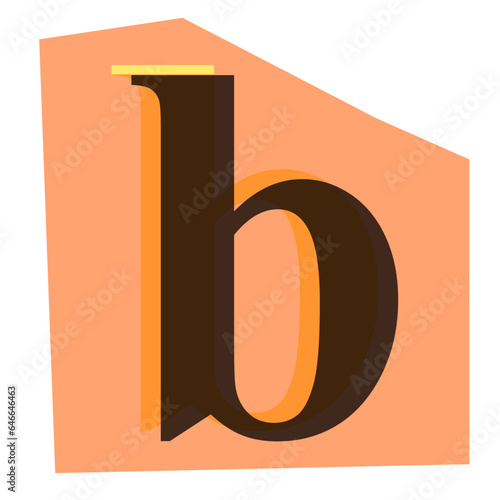 Ransom note Cutout Letter B