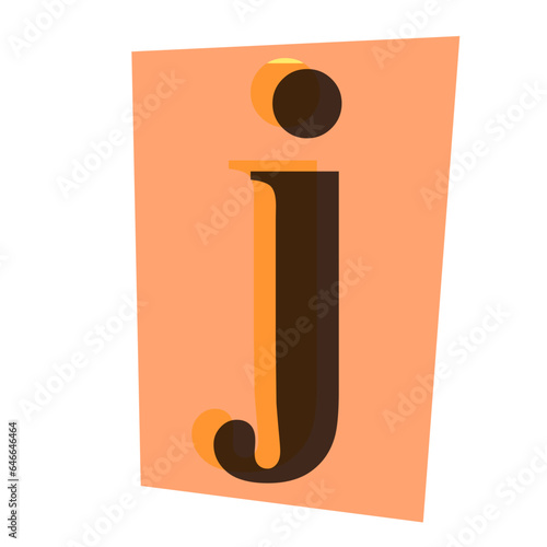 Ransom note Cutout Letter J