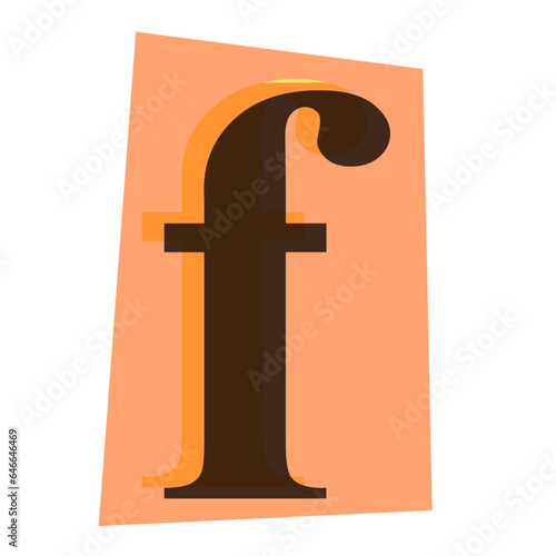 Ransom note Cutout Letter F