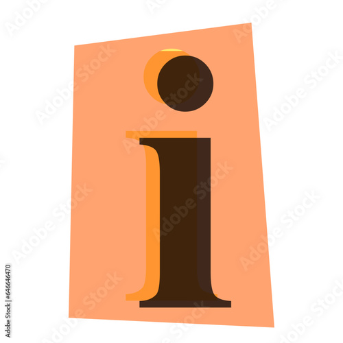 Ransom note Cutout Letter I