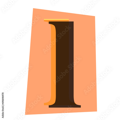 Ransom note Cutout Letter L