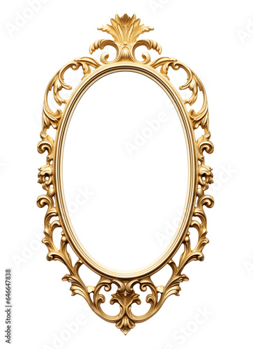 golden antique luxury frame, Vintage golden rectangle frame