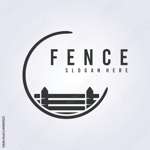 fence logo icon template symbol vector illustration background design