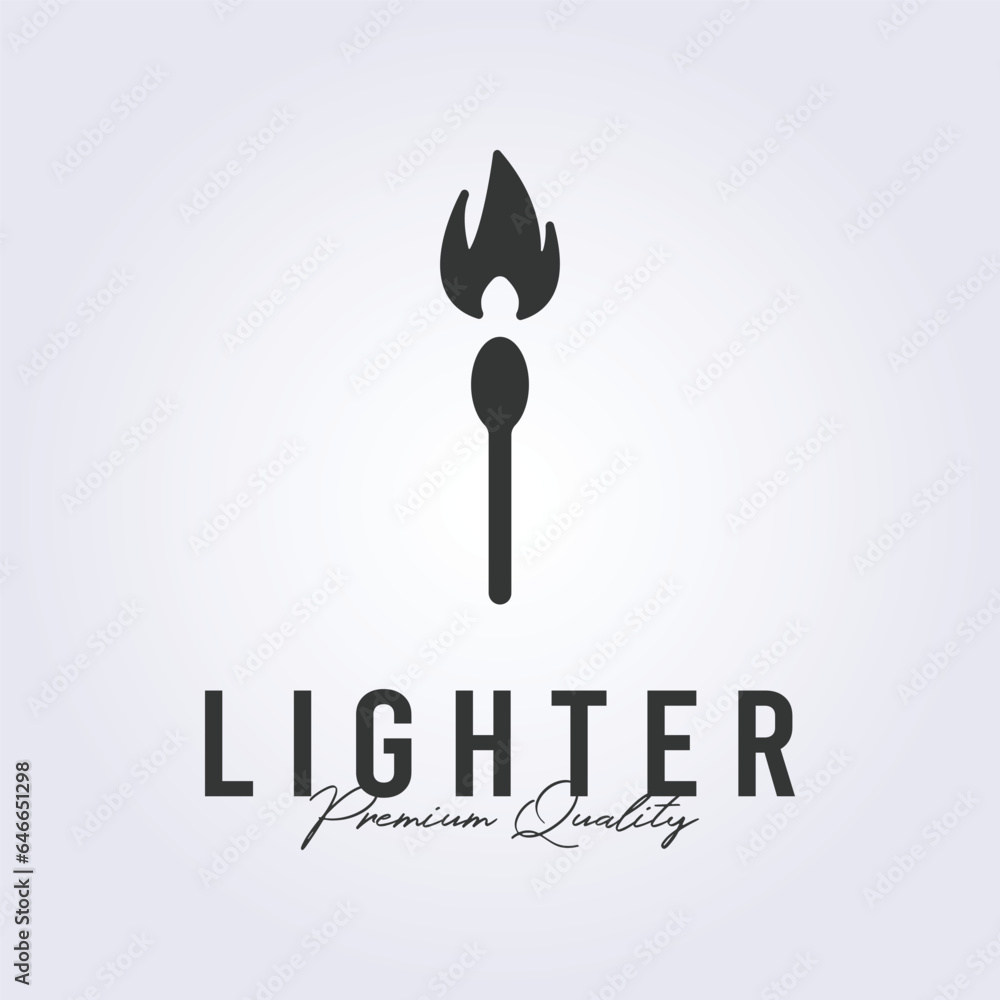 lighter tool logo vector illustration design