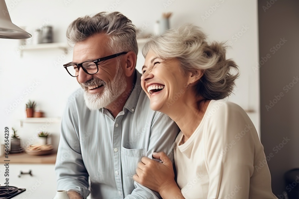 Smiling and happy retired couple. Positive emotion Smiling and happy retired couple. Positive emotion