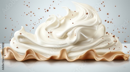 Milk splash or yogurt cream melt splash