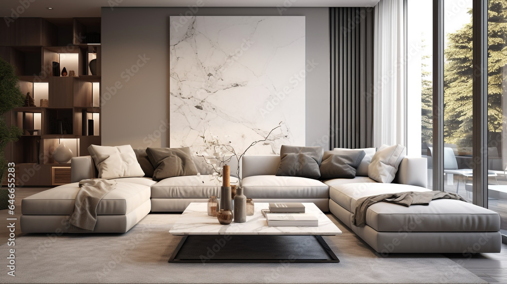 Fototapeta premium Beautiful Living Room Interior Design