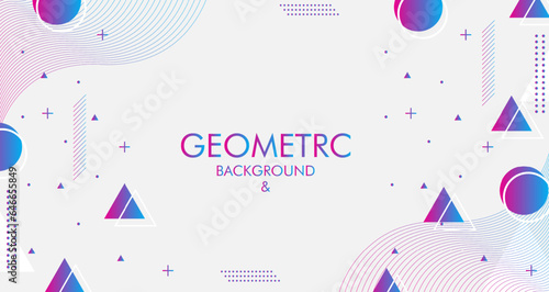 Creative Geometric background Design with graphic elements for presentation background design. Presentation design, with layers of textured transparent material. Trendy abstract design. Creativity 