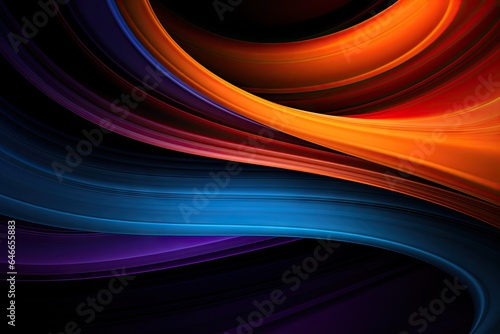 Futuristic neon waves. Abstract dynamic exploration of light and color. Vibrant purple and blue waves in space. Digital elegance. Bright and modern show in shades of pink