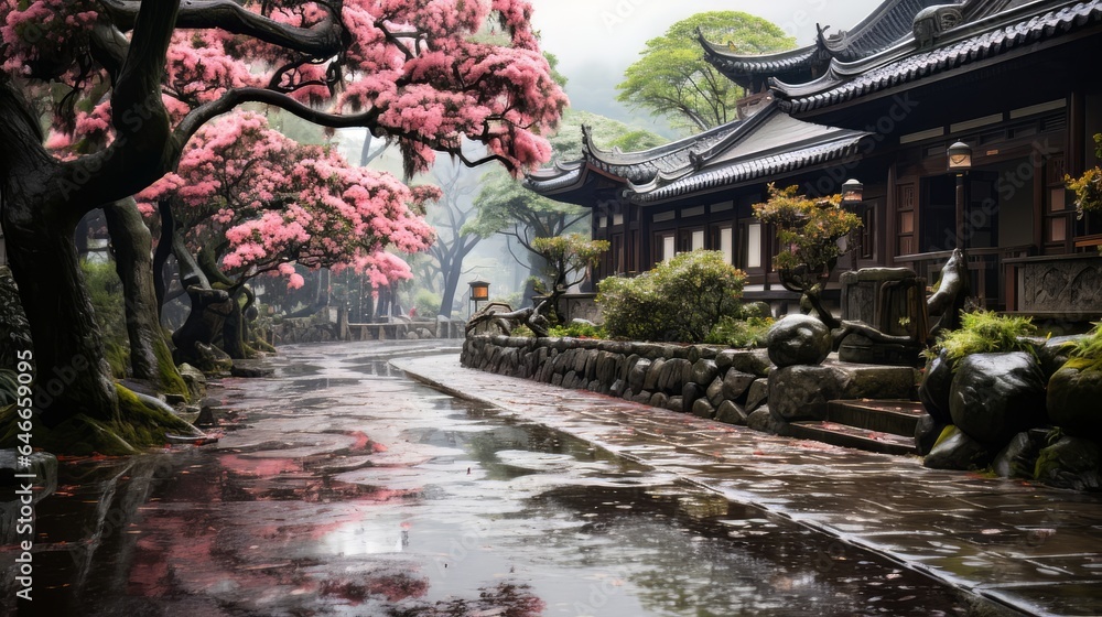 Obraz premium japanese garden in autumn
