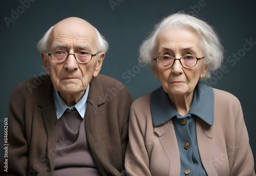 unhappy elder couple, sad old citizen, bad retirement, senior loneliness 