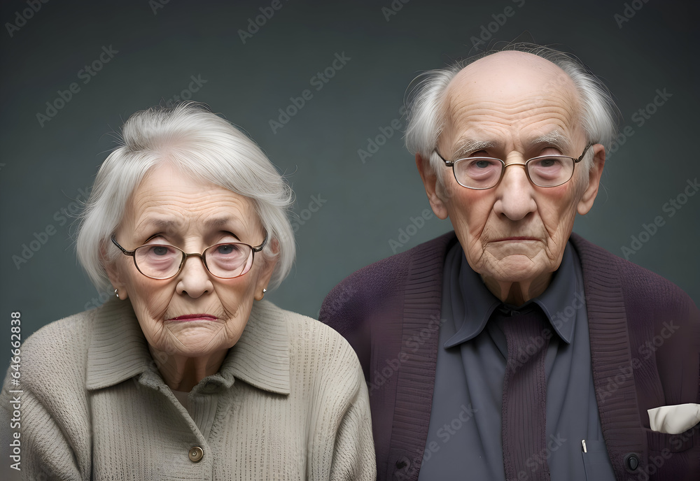 unhappy elder couple, sad old citizen, bad retirement, senior loneliness unhappy elder couple, sad old citizen, bad retirement, senior loneliness