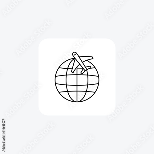 Travel Line Icon Travel And Tour Icon, Tourism Icon, Exploring World Icons