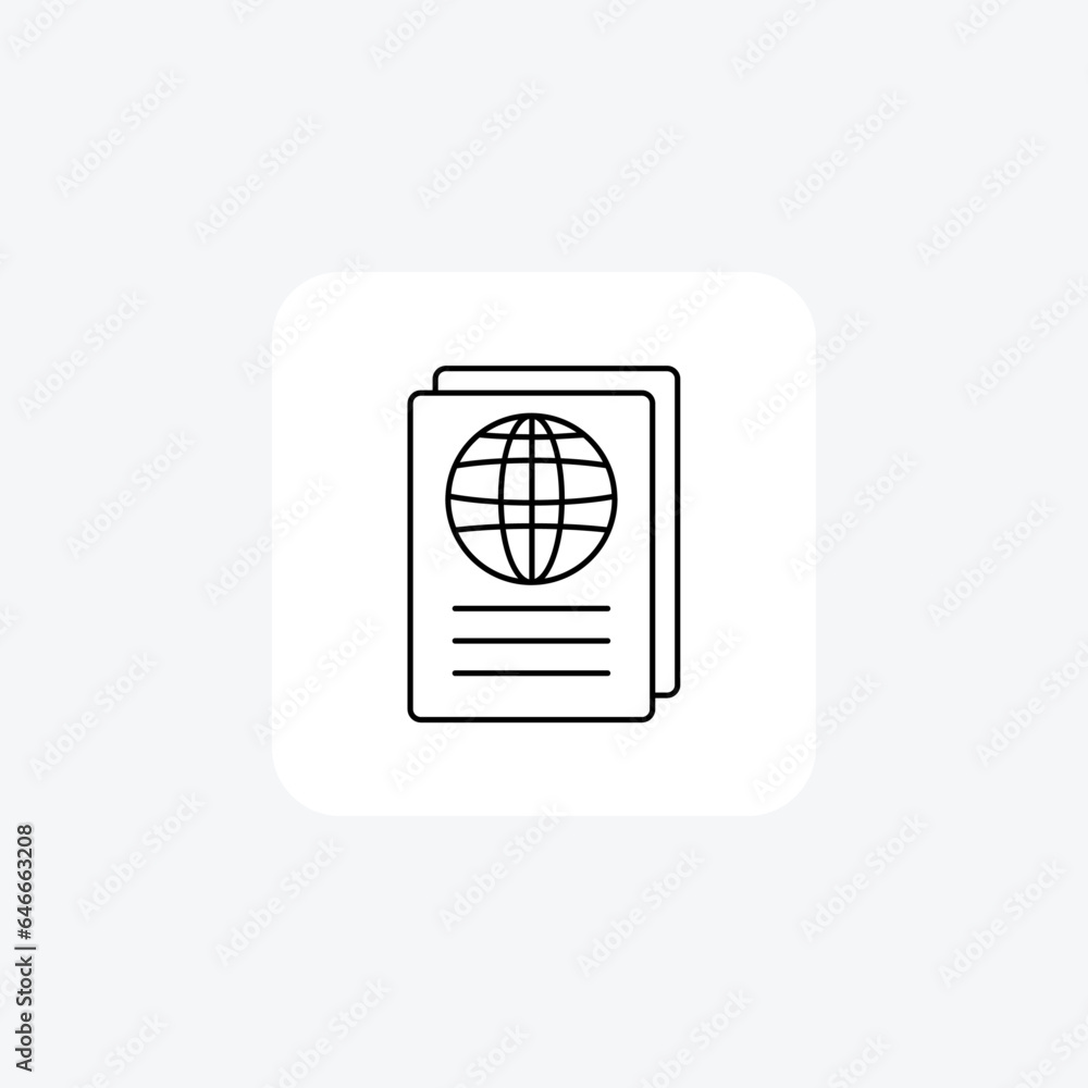 Travel Documents Line Icon Travel And Tour Icon, Tourism Icon, Exploring World Icons Travel Documents Line Icon Travel And Tour Icon, Tourism Icon, Exploring World Icons