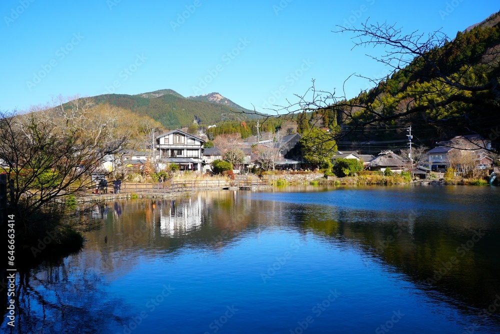 Landscape of Kinrin Lake, Yuhuin, Japan