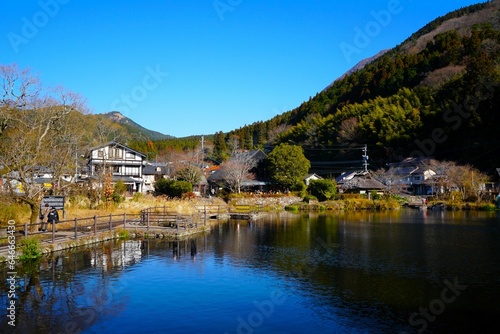 Landscape of Kinrin Lake  Yuhuin  Japan