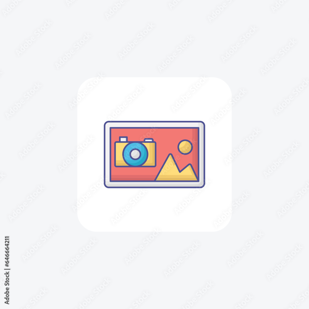 Travel Photography Outline Fill Icon Travel And Tour Icon, Tourism Icon, Exploring World Icons