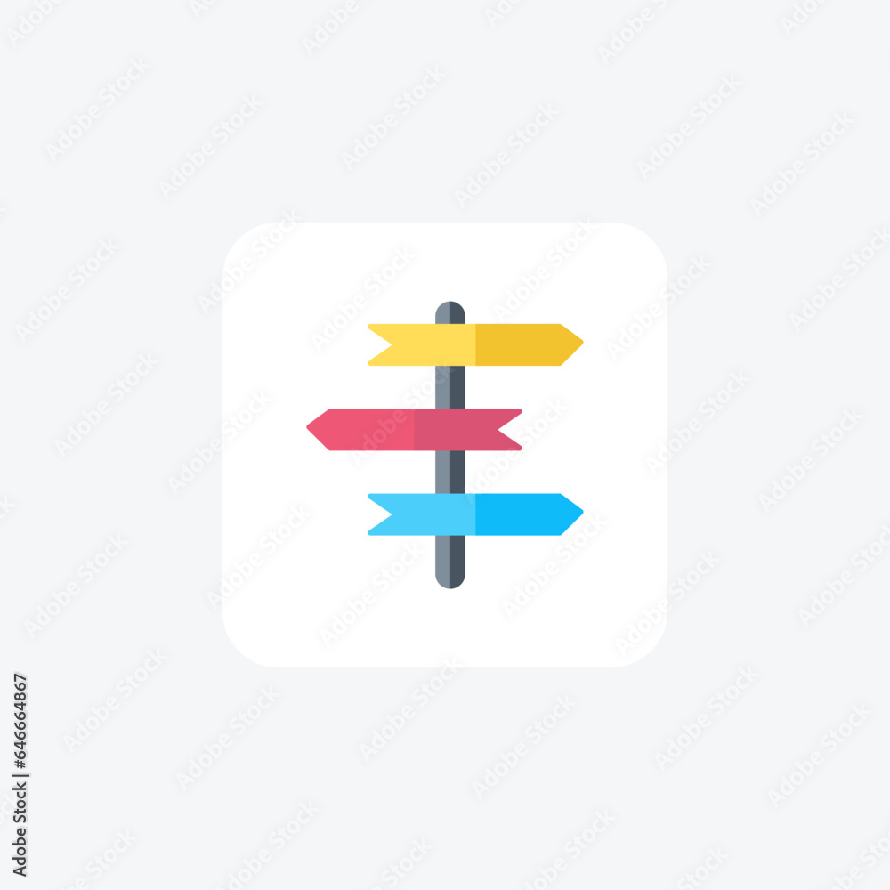 Directional Flat Icon Travel And Tour Icon, Tourism Icon, Exploring World Icons Directional Flat Icon Travel And Tour Icon, Tourism Icon, Exploring World Icons