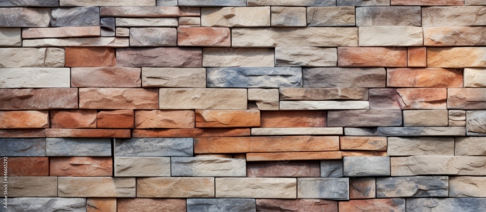 Fototapeta premium Background with texture for designing a brick and stone wall.