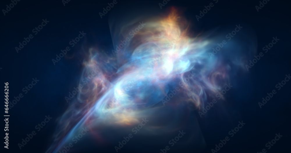 Abstract cosmic multi-colored energy waves glowing background