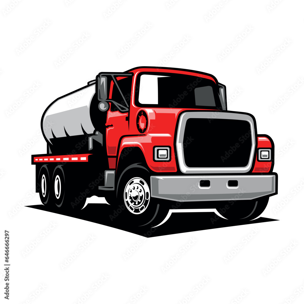 tanker truck illustration vector