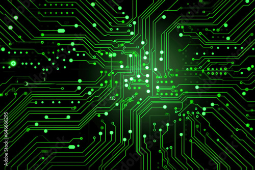The printed circuit board of a modern computer. Motherboard for electronic systems and equipment.