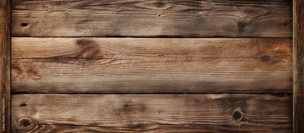 Naklejka premium Wooden frame with isolated design on blank backdrop