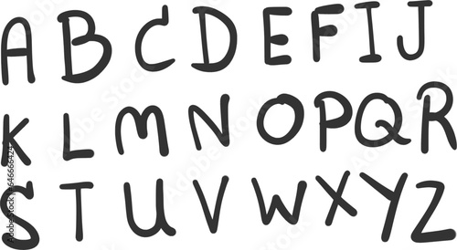 alphabet and numbers, Hand drawn alphabet A B C D E F G H I J K L M N O P Q R S T U V W X Y Z