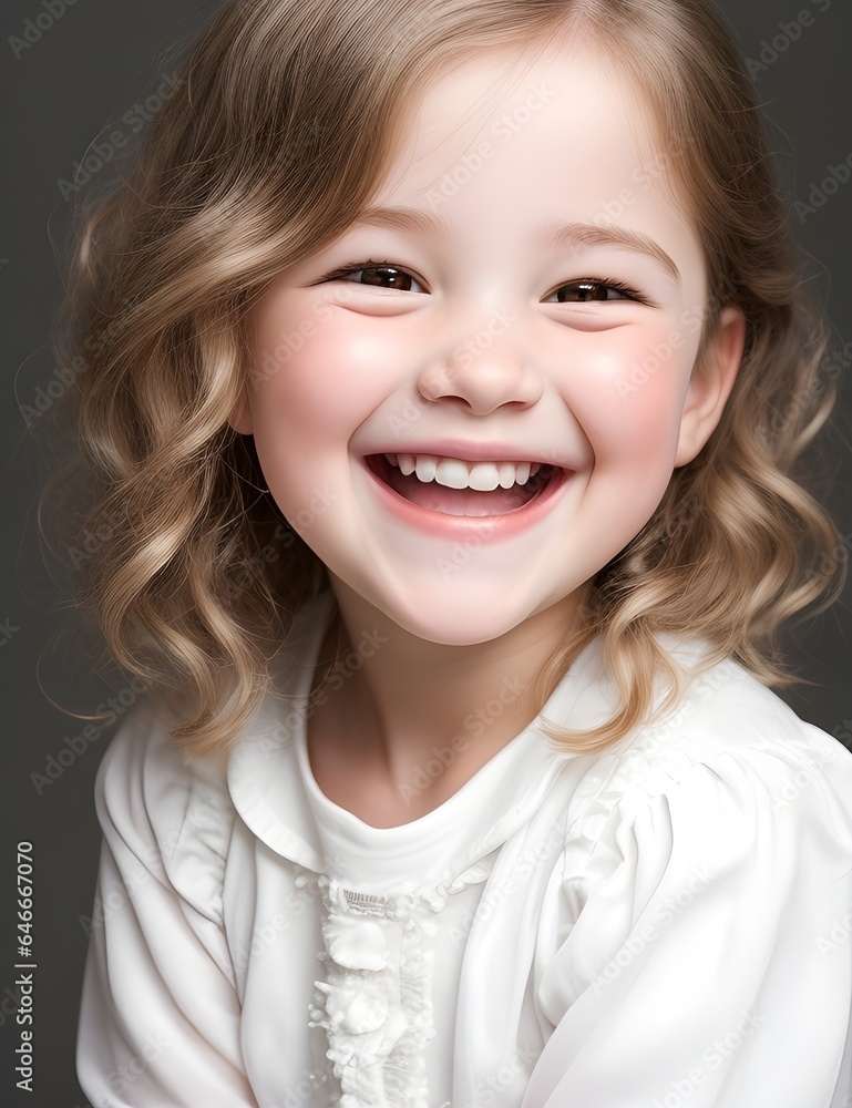 A little girl with a cute smile A little girl with a cute smile