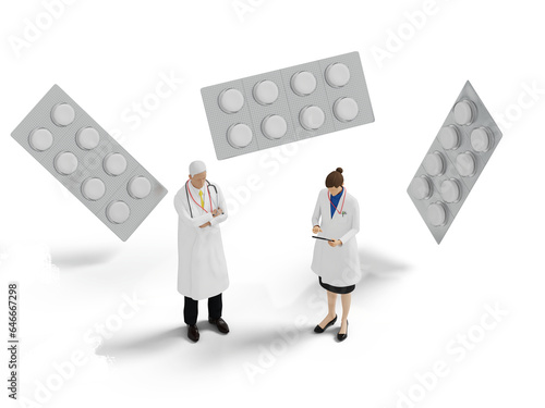 医療スタッフと薬