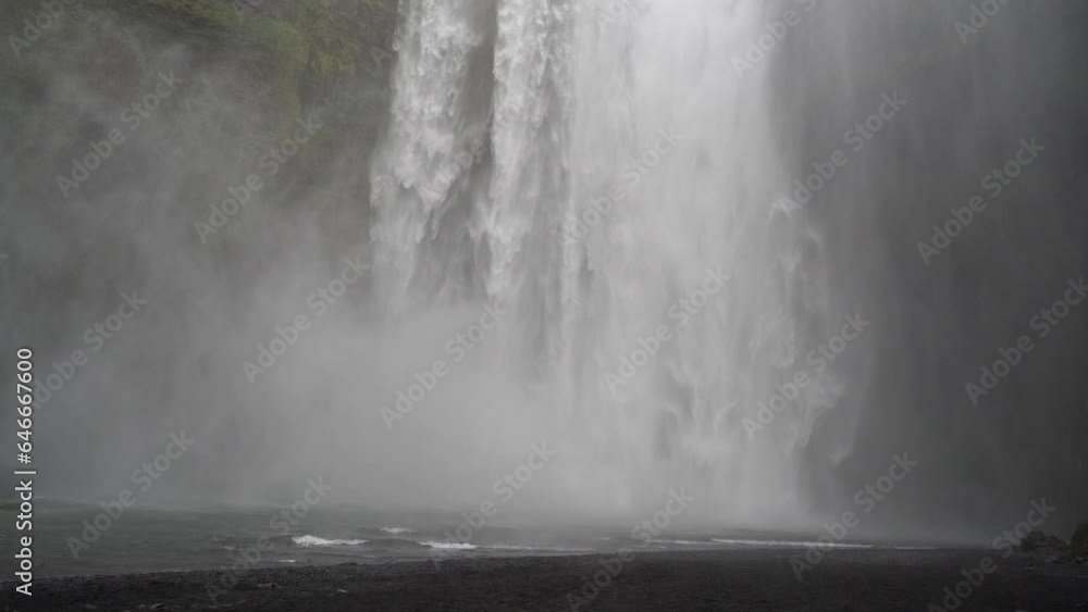 Big waterfall. Picturesque landscape. Iceland. Big waterfall. Picturesque landscape. Iceland.
