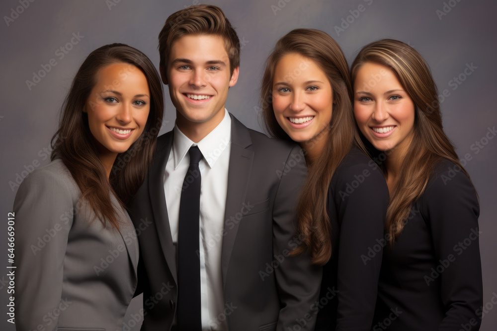 Group of three people standing together and posing for photo. This image can be used for various purposes, such as family portraits, team photos, or social media profile pictures. Group of three people standing together and posing for photo. This image can be used for various purposes, such as family portraits, team photos, or social media profile pictures.