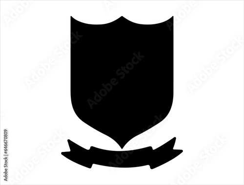 Coar od arms badge silhouette vector art